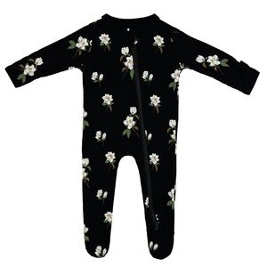 Floral Black NB Kyte Onesie